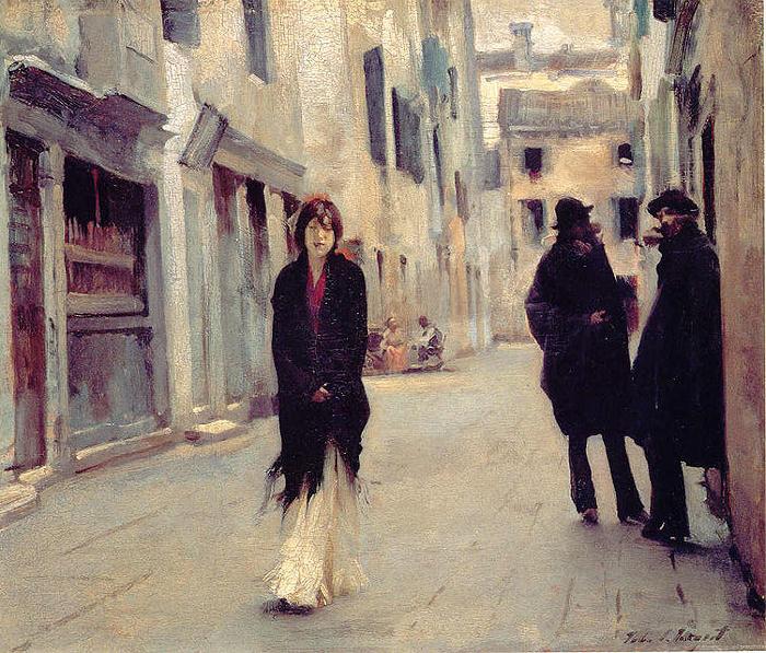 John Singer Sargent Street in Venice oil painting image